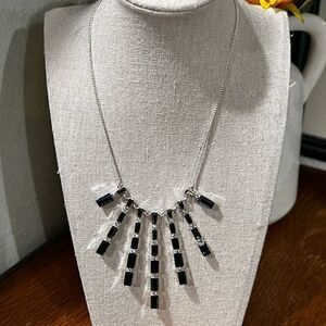 NWT Cezanne Multi Colored Glass, Lavender, Green & Blue Necklace #JW7